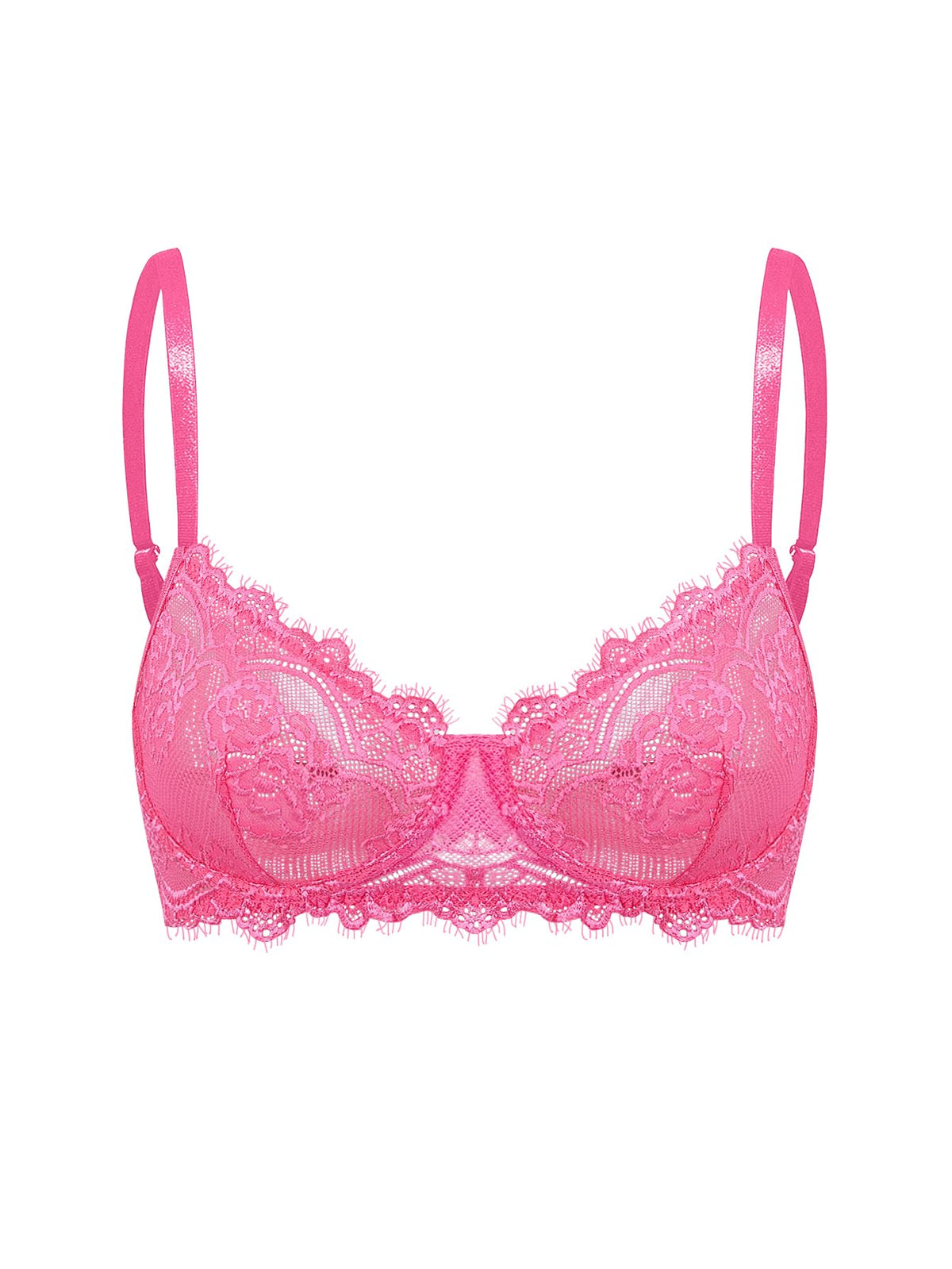 Sisu Couture's Sexy Lace Balconette Bra Unlined Demi Bralette - image 1