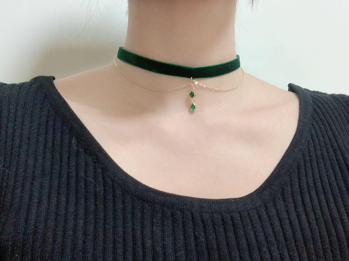 Sisu Couture's Momocat Black Velvet Red Pendant Choker Necklace Gothic Lace - image 12