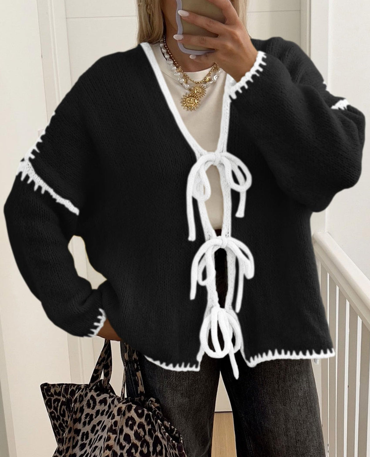 Sisu Couture's Prettygarden Tie Front Bow Cardigan Sweaters - image 15