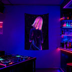 Sisu Couture's Qghot Anime Girl Blacklight Sex Art Wall Hanging Tapestries - image 19