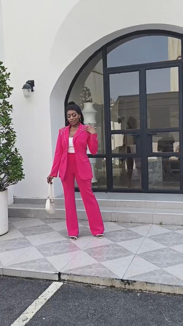 Sisu Couture's Elegant Pearl-Embellished Blazer Set - image 15