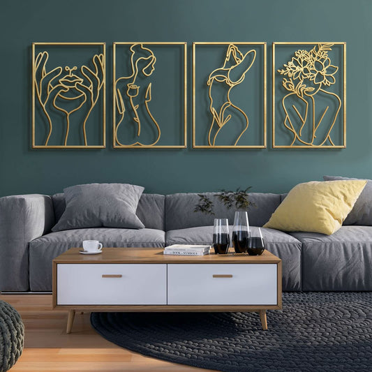 Sisu Couture's Glamativity 4 Pack Gold Wall Art Decor - image 1