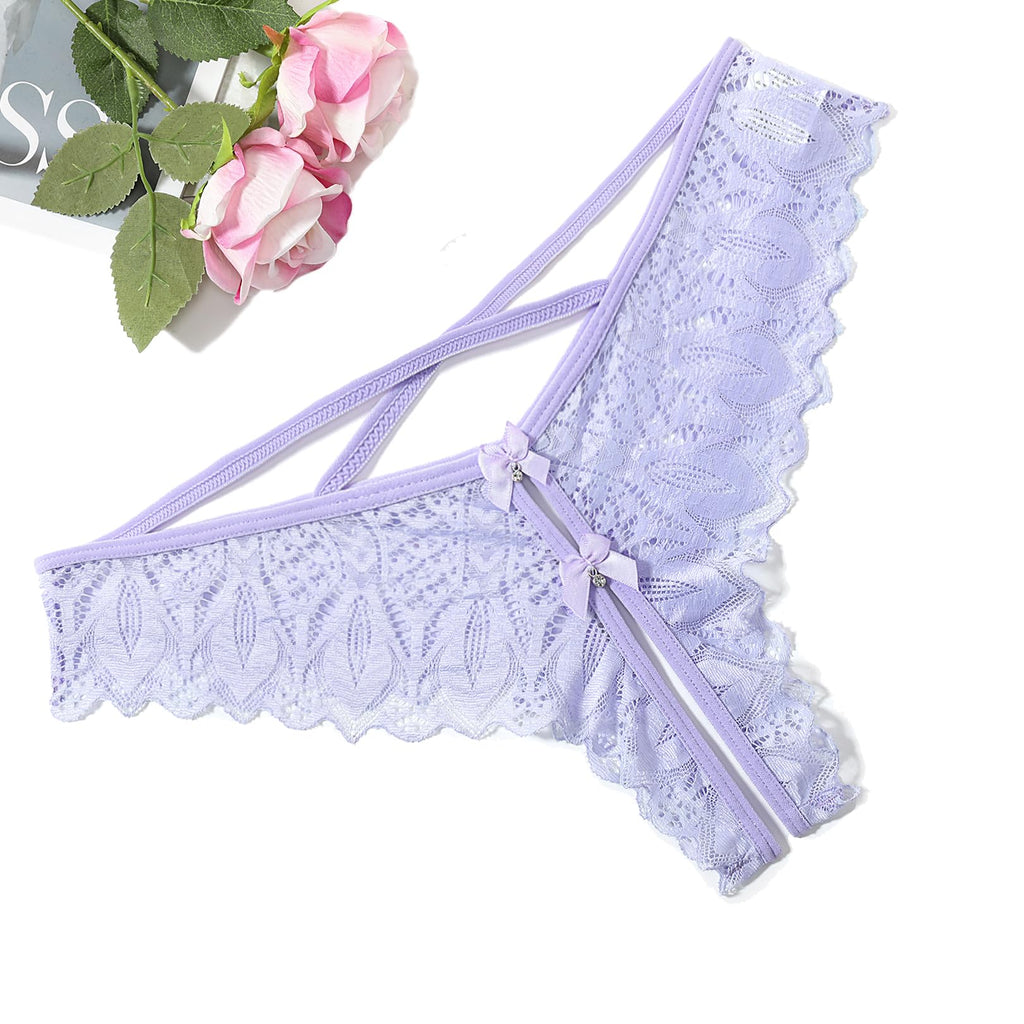 Sisu Couture's Avidlove Lace Panties Criss Cross String Briefs Cheeky Underwear - image 21