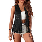 Sisu Couture's Lysink Fringe Vest 60s 70s Hippie Vest Open Front - image 16
