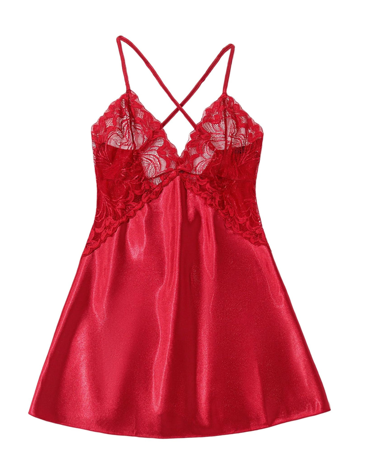 Sisu Couture's Avidlove Satin Lingerie Sexy Nightgown Lace Chemise Mini Babydoll - image 21