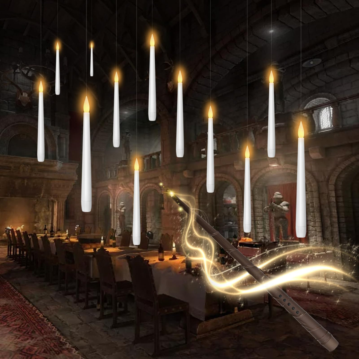 Sisu Couture's Kakoya Flameless Floating Candles With Wand，20 Pcs Magic Led - image 24