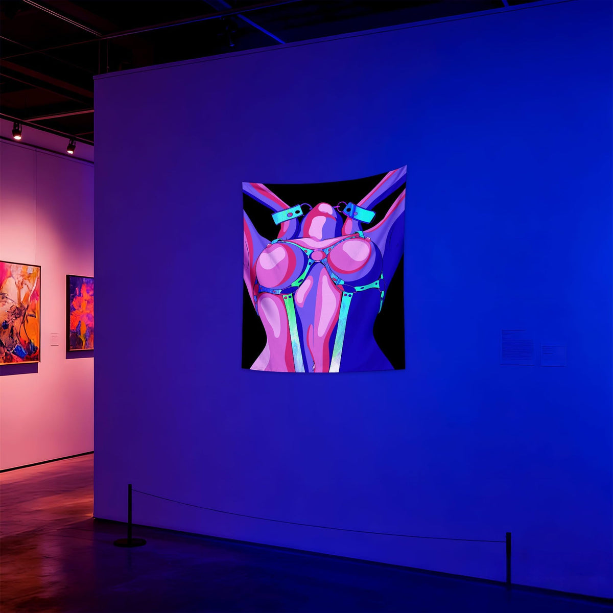 Sisu Couture's Qghot Anime Girl Blacklight Sex Art Wall Hanging Tapestries - image 14