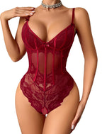 Sisu Couture's Avidlove Lingerie Lace Bodysuit V Neck Body Suits One - image 23