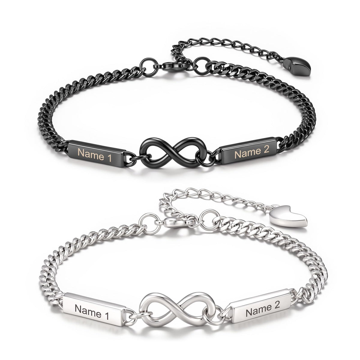 Sisu Couture's Personalized Name Infinity Matching Bracelets For Couples - image 1
