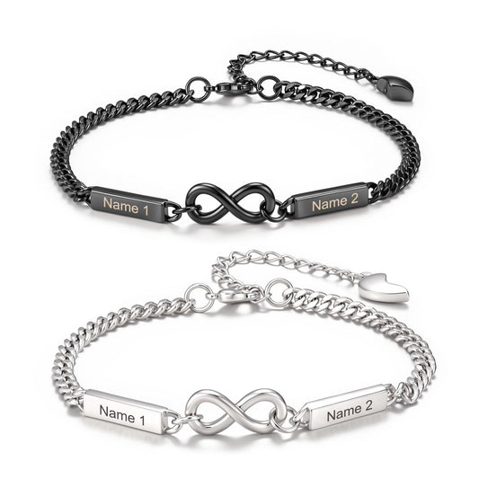 Sisu Couture's Personalized Name Infinity Matching Bracelets For Couples - image 1