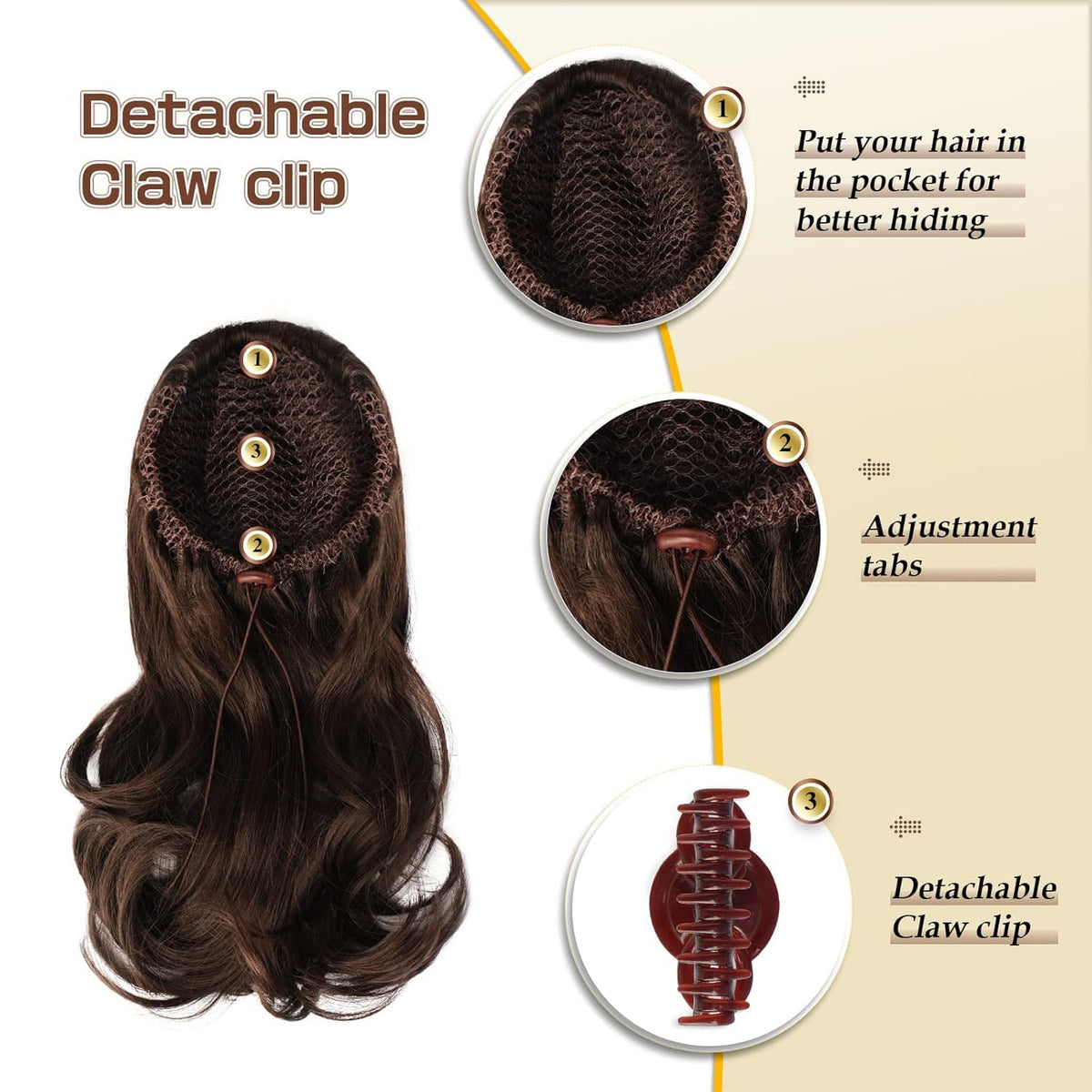Sisu Couture's Sofeiyan 13" Ponytail Extension Long Curly Ponytail Clip in - image 16