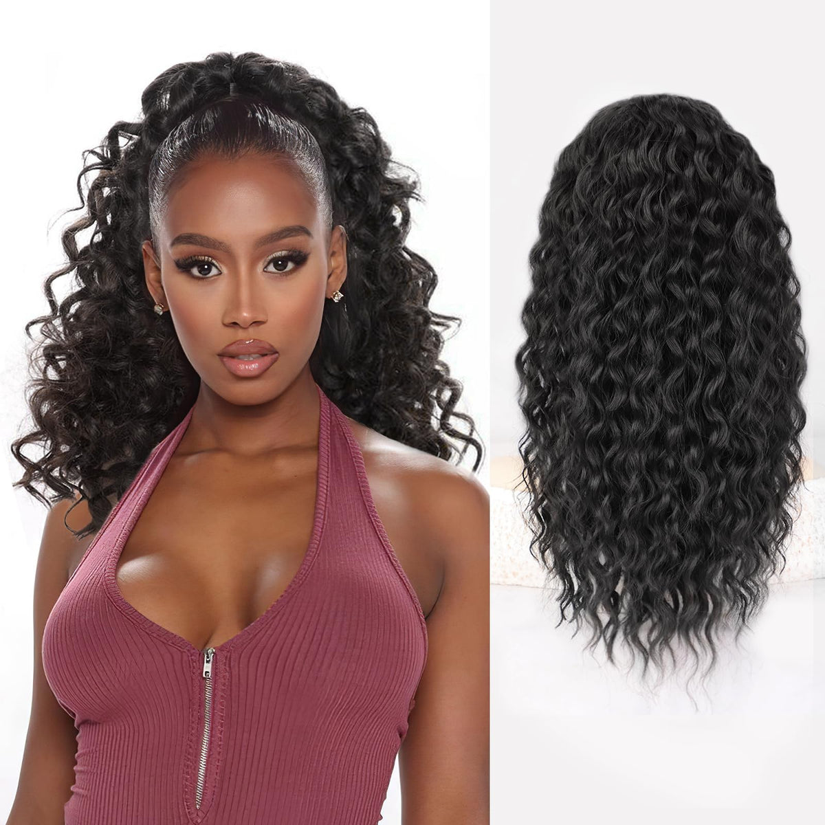 Sisu Couture's Qgz Ponytail Extension Drawstring Ponytail For Black 18 Inch - image 1