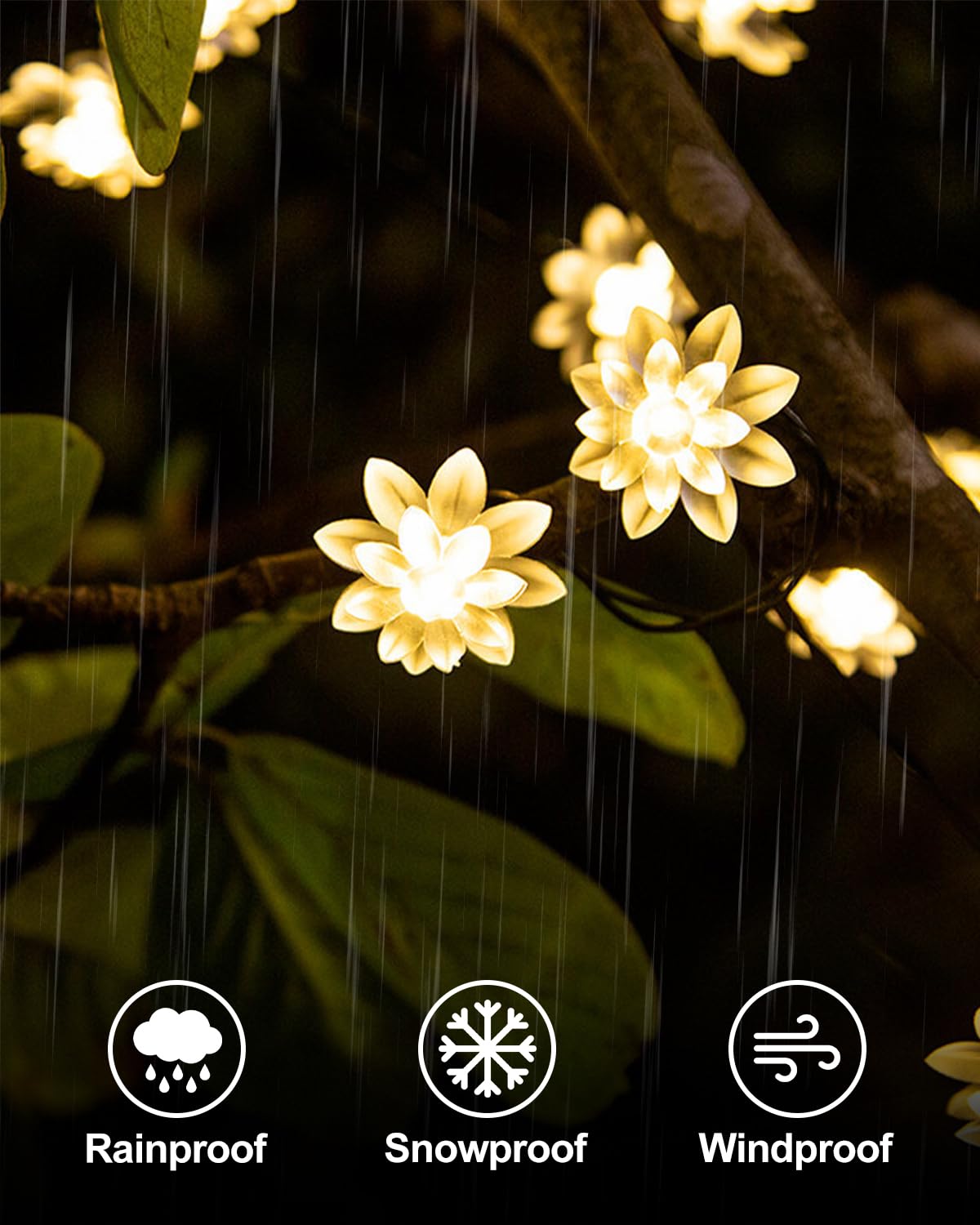 Sisu Couture's Jolymoly 59 Ft 100 Led Flower Fairy Lights With - image 11