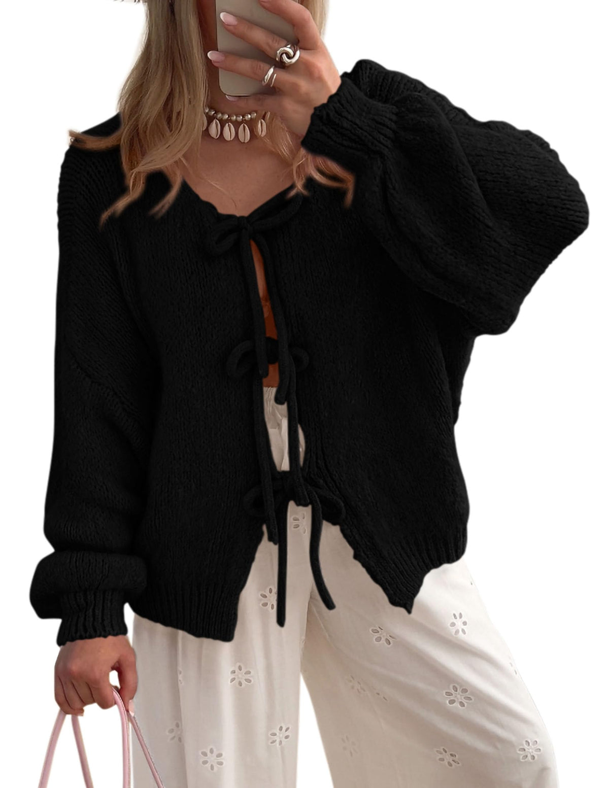 Sisu Couture's Prettygarden Tie Front Bow Cardigan Sweaters - image 13