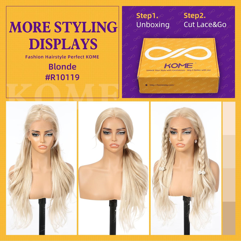 Sisu Couture's Kome Lumi Blonde Layered 13x4 Synthetic Lace Front Wig - image 6