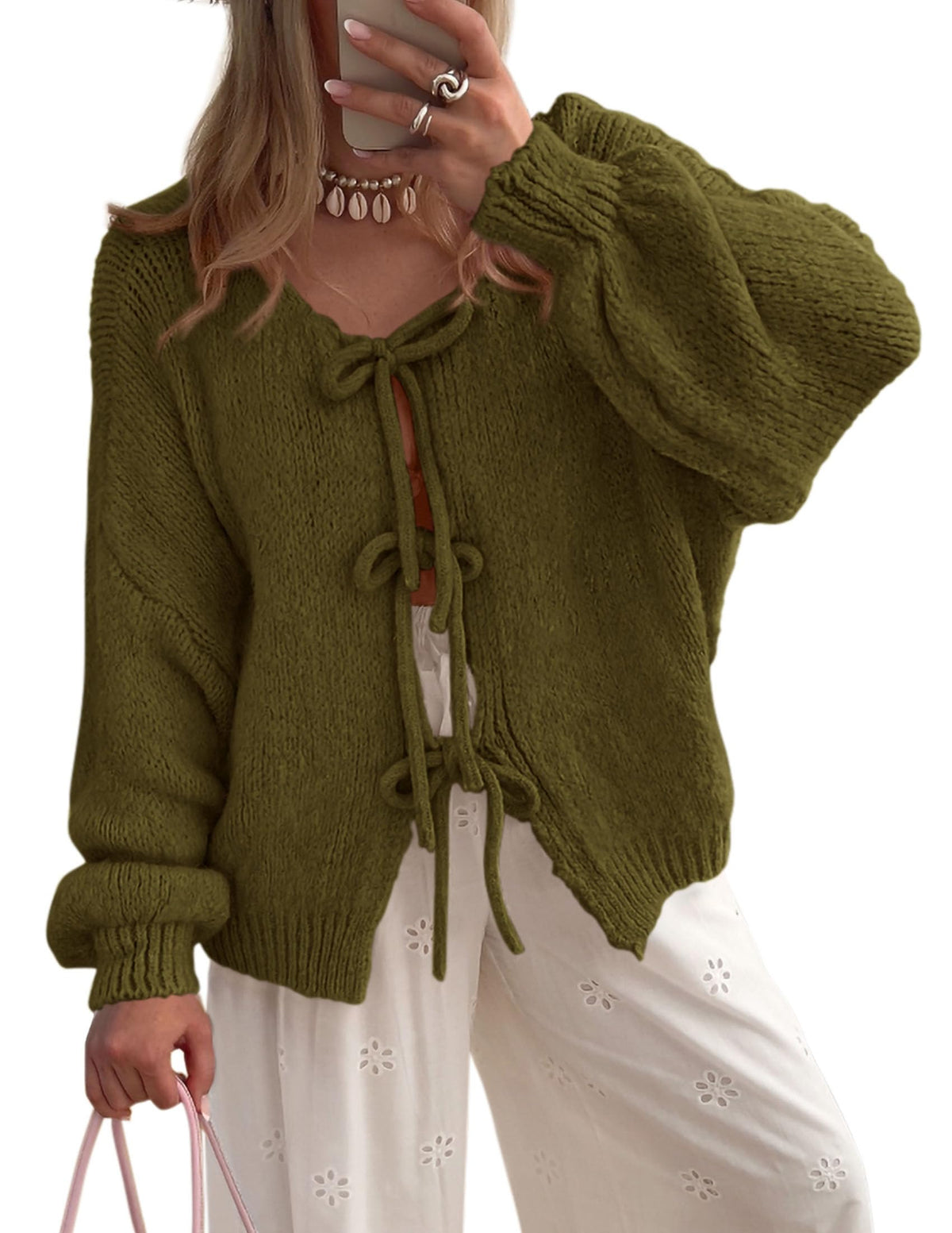 Sisu Couture's Prettygarden Tie Front Bow Cardigan Sweaters - image 23