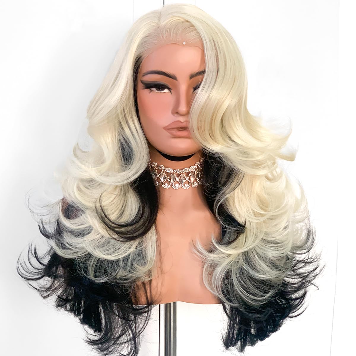 Sisu Couture's Black Glueless Feather Layered Wig With Bangs 13x6 HD - image 22