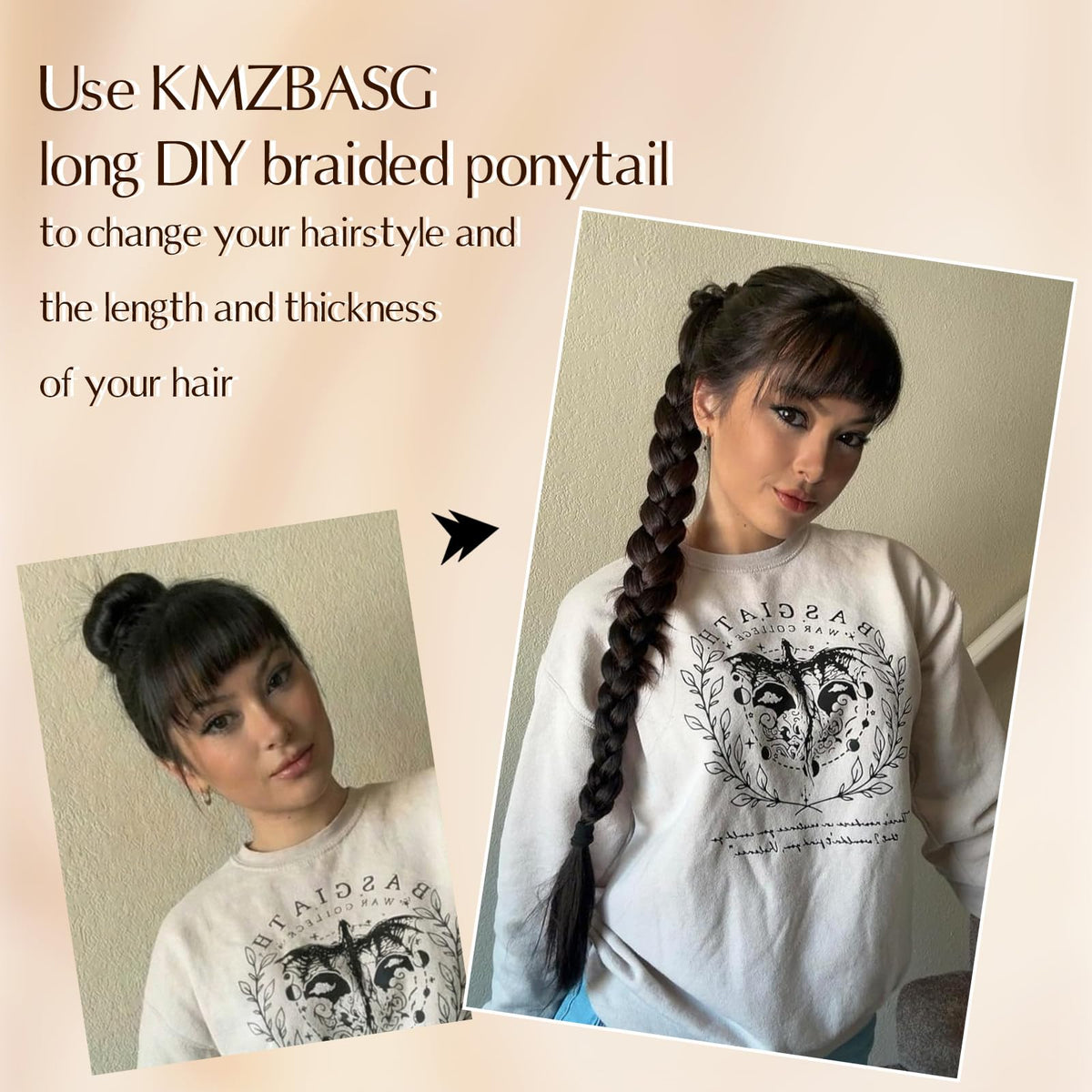 Sisu Couture's Long Braid Ponytail Extension With Hair Tie Diy Wrap - image 16