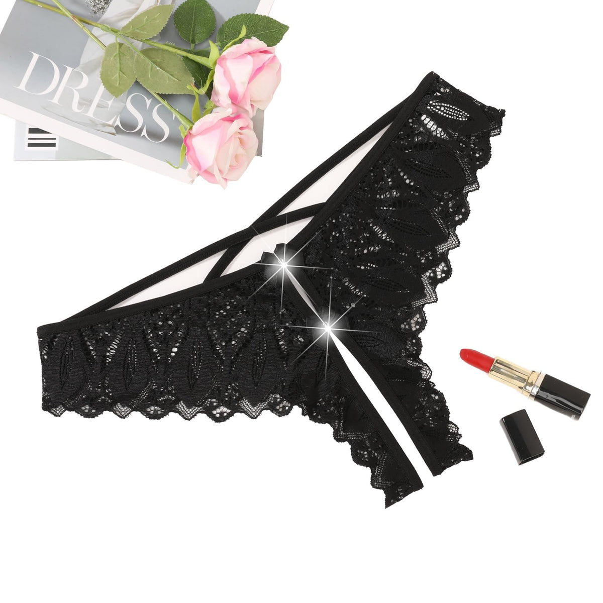 Sisu Couture's Avidlove Lace Panties Criss Cross String Briefs Cheeky Underwear - image 18