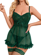 Sisu Couture's Foxiny Sexy Lingerie Dress 3 Pcs Nightgown With Thong - image 14
