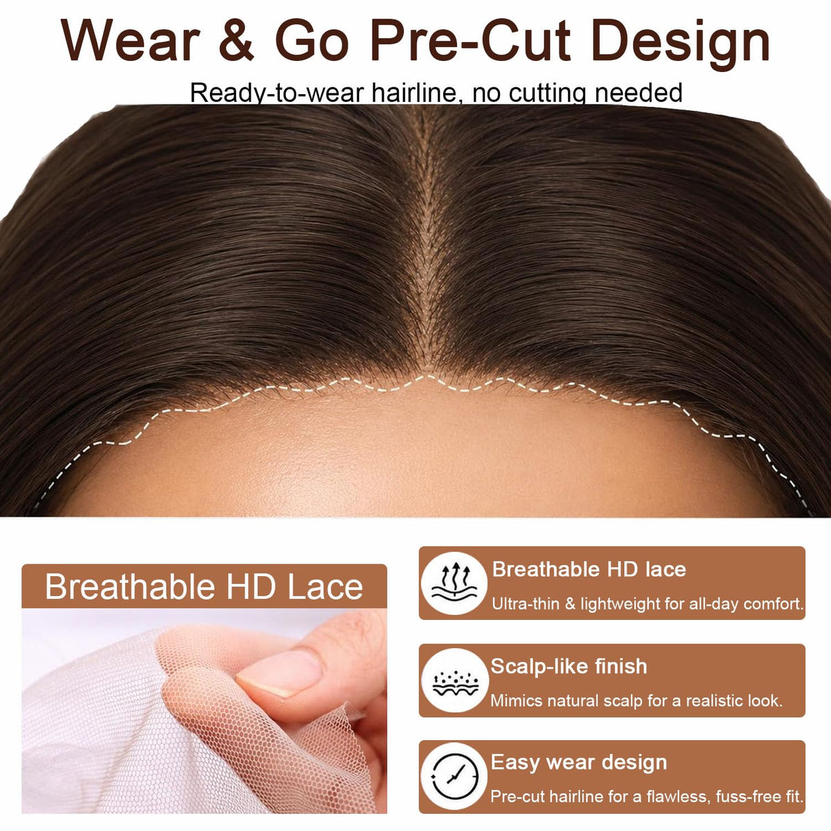 Sisu Couture's Wear And Go Brown Glueless Lace Front Wig Natural - image 15