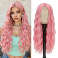 Sisu Couture's Pink Wig Long Pink Wavy Wigs 26 Inch Middle - image 1