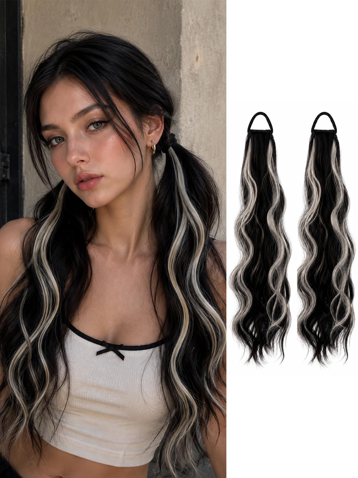 Sisu Couture's 2pcs Curly Ponytail Extension With Hair Tie 17 Inch - image 22