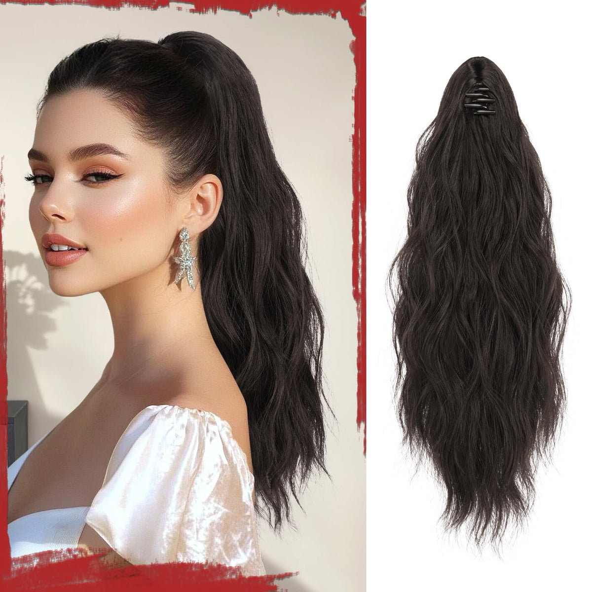 Sisu Couture's Sofeiyan Ponytail Extension 16" Curly Wavy Claw Clip Ponytail - image 24