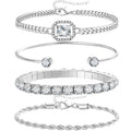 Sisu Couture's 17if 4 Pcs Dainty Gold Silver Bracelets Set - image 1