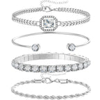 Sisu Couture's 17if 4 Pcs Dainty Gold Silver Bracelets Set - image 1