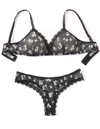 Sisu Couture's Avidlove Wireless Lace Lingerie Set Floral Print Bra And - image 19