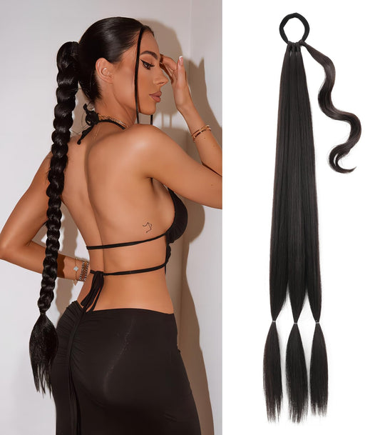 Sisu Couture's Long Braid Ponytail Extension With Hair Tie Diy Wrap - image 1