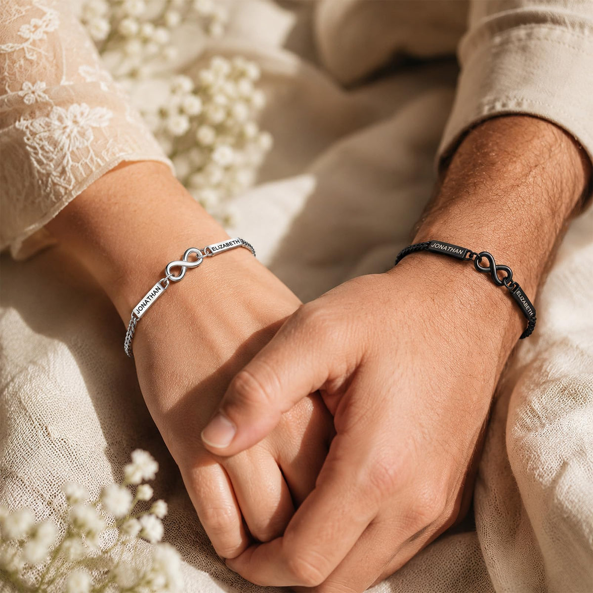 Sisu Couture's Personalized Name Infinity Matching Bracelets For Couples - image 12
