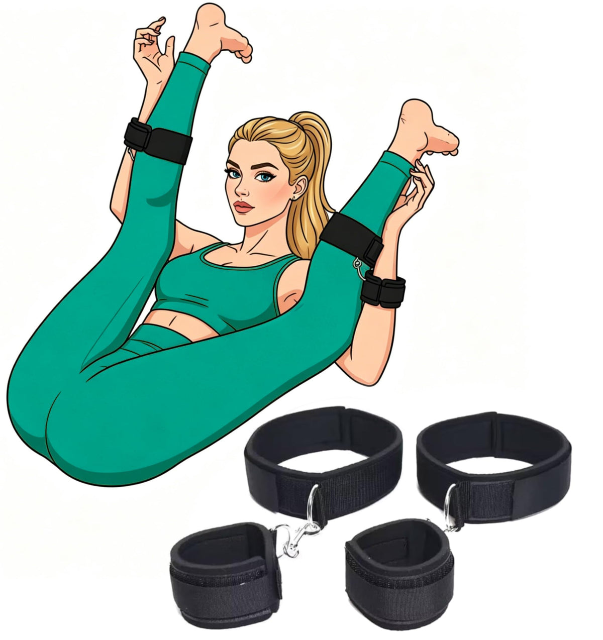 Sisu Couture's Sexy Tie Up Set Bondaged Tie Downs Kit For - image 1