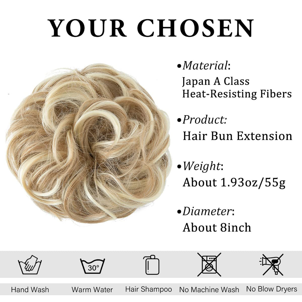 Sisu Couture's Cjl Hair Large Messy Bun Hair Piece Wavy Curly - image 14