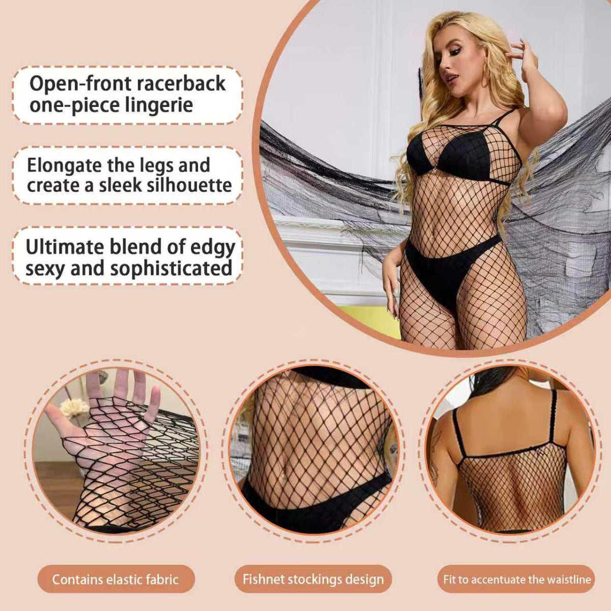 Sisu Couture's Lingerie Fishnet Bodysuit Sparkle Rhinestone Sexy Mesh Teddy Lingerie - image 16