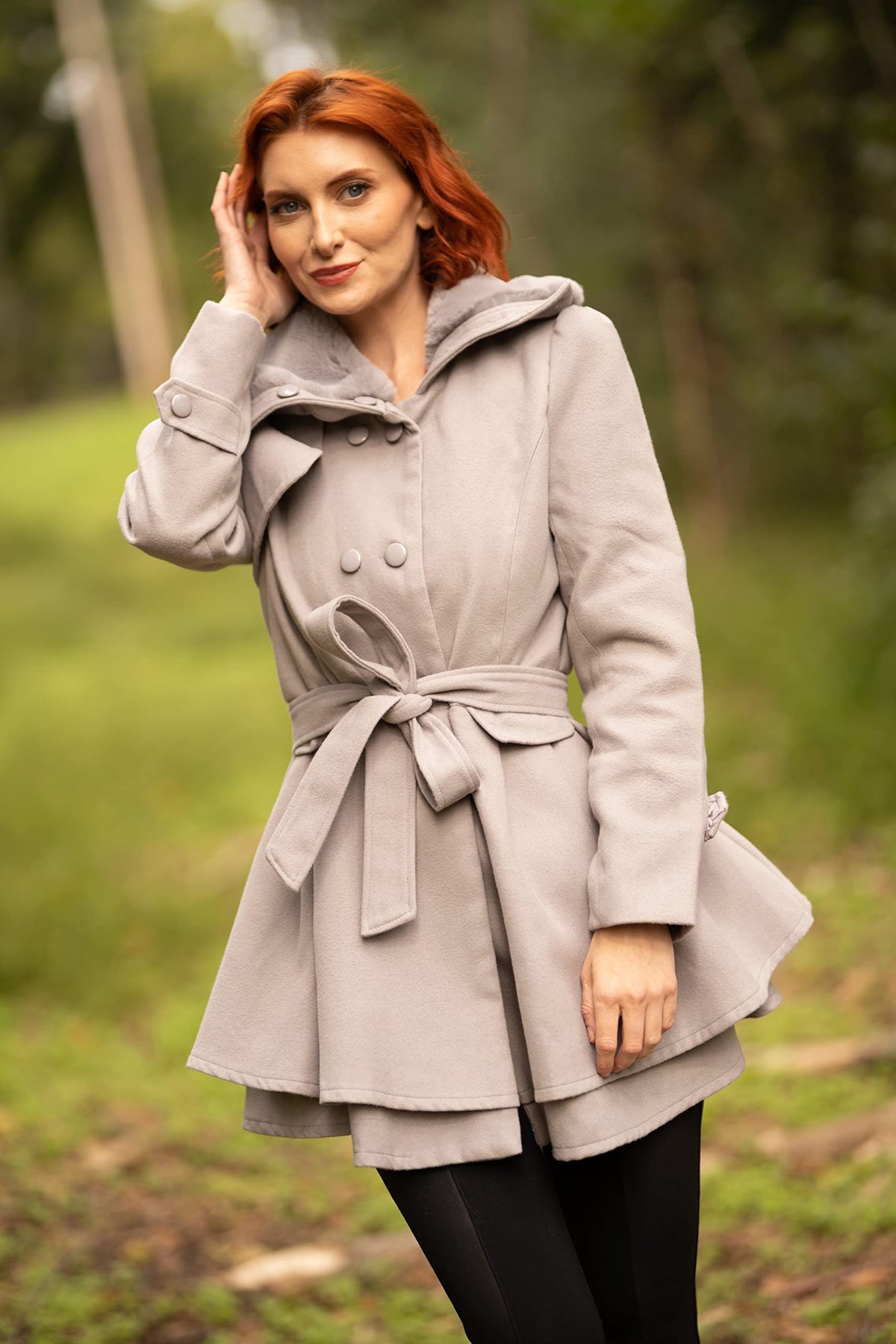 Sisu Couture's Zeagoo Fashion Faux Fur Lapel Double - image 15