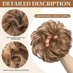 Sisu Couture's Cjl Hair Large Messy Bun Hair Piece Wavy Curly - image 16