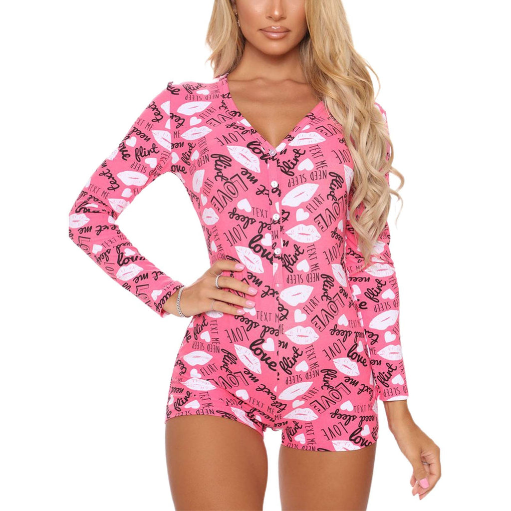 Sisu Couture's Ruewey Sexy Onesie Pajama With Butt Flap Long Sleeve - image 2