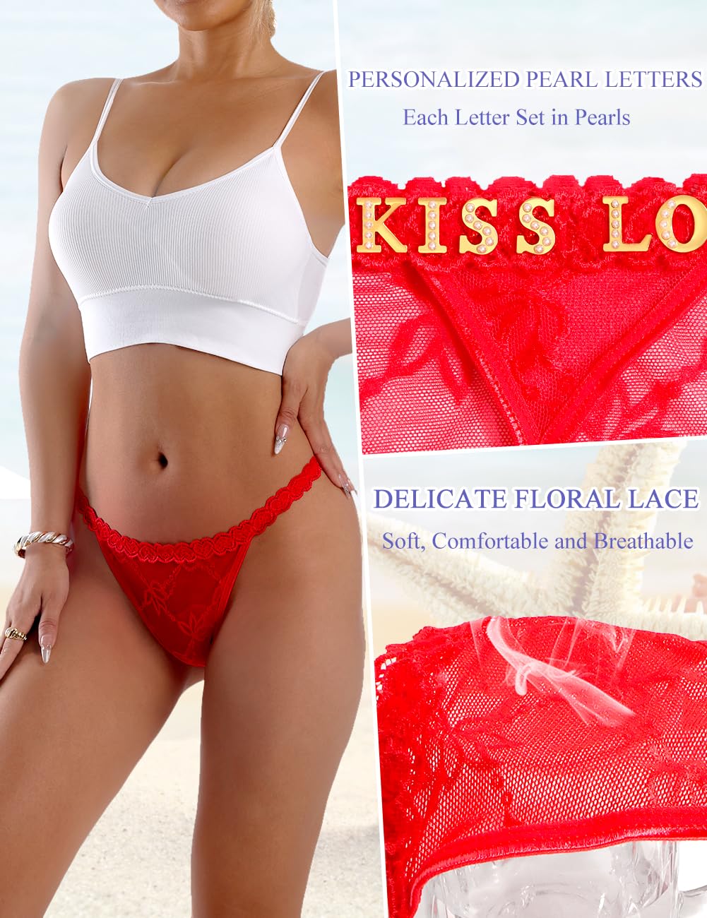 Sisu Couture's Sexy Underwear Lace Panties Sexy Thong With Funny Rhinestone - image 21