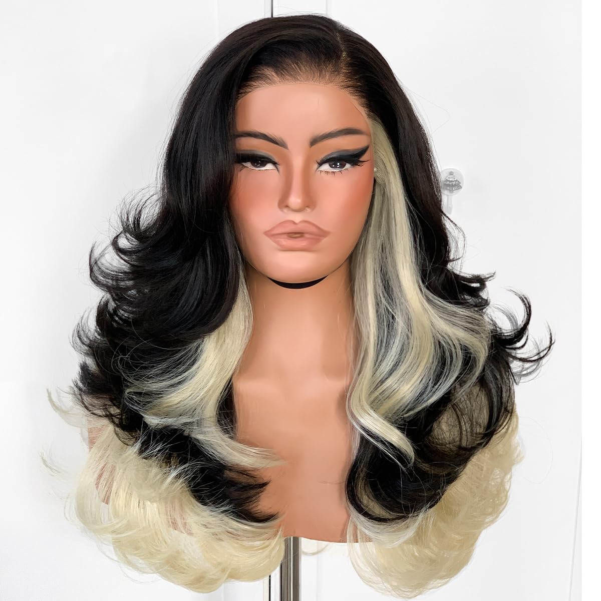 Sisu Couture's Black Glueless Feather Layered Wig With Bangs 13x6 HD - image 21