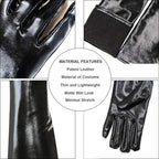 Sisu Couture's Luwint Sexy Wet Look Black Long Gloves For Costume - image 11
