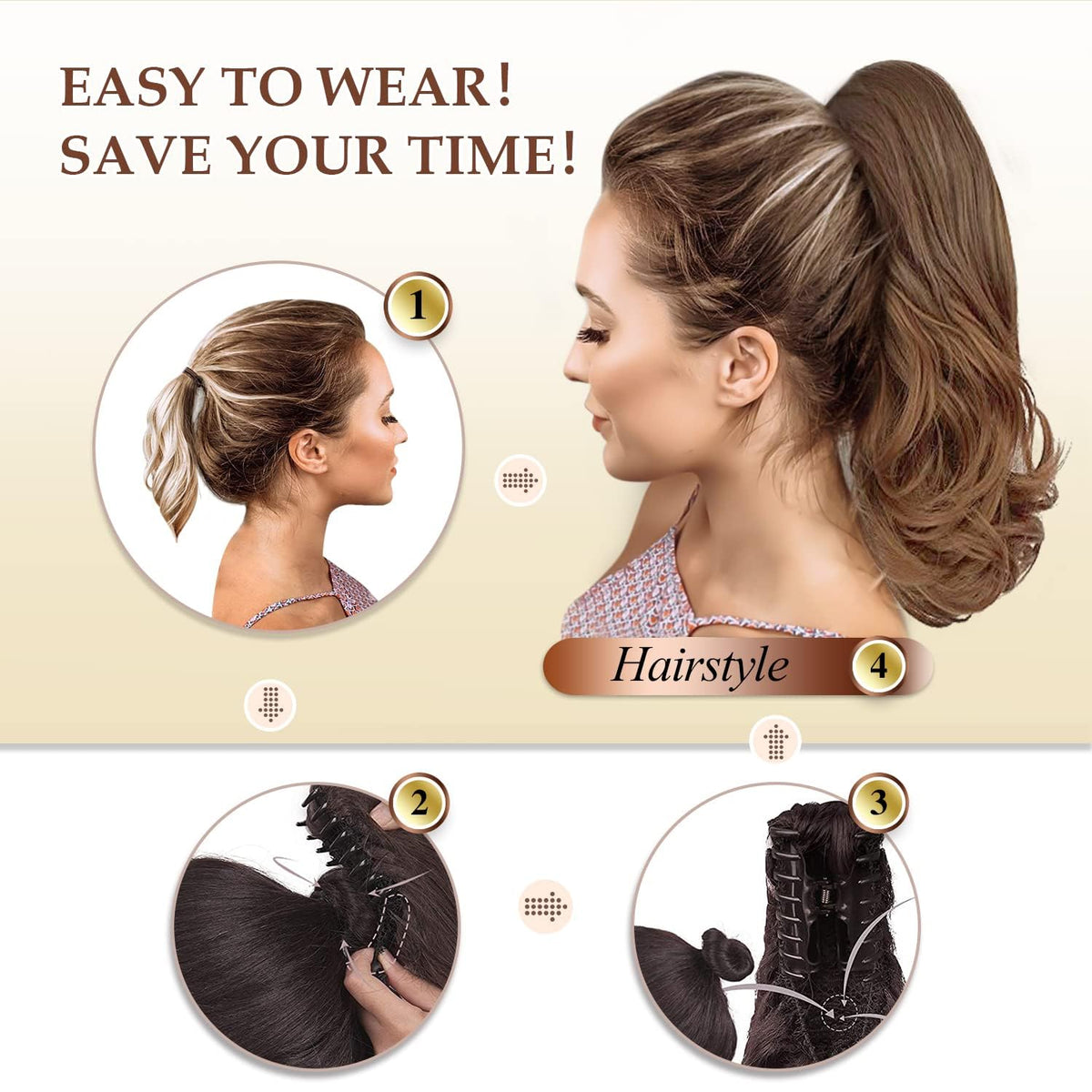 Sisu Couture's Sofeiyan 13" Ponytail Extension Long Curly Ponytail Clip in - image 17