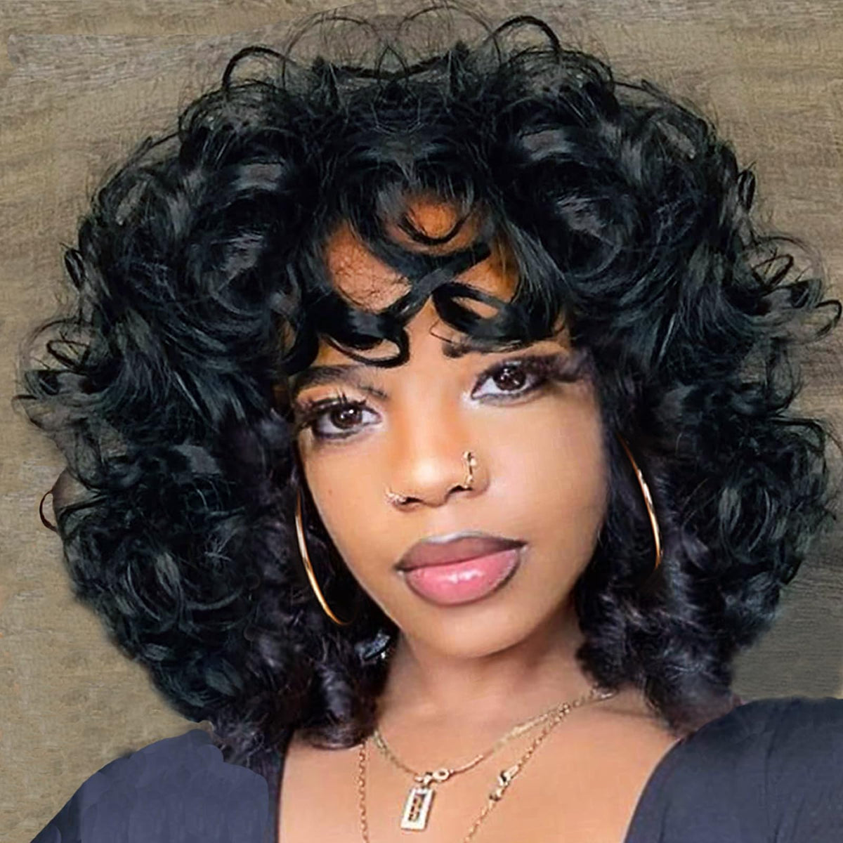 Sisu Couture's Short Curly Wig For Black - image 1