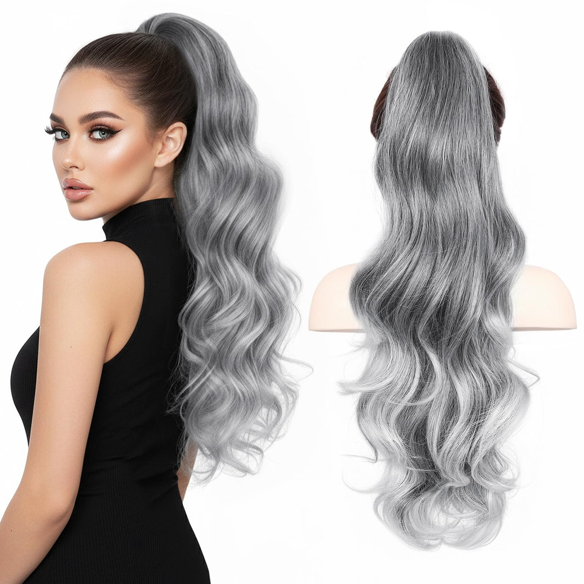 Sisu Couture's 18" Pony Tails Hair Extensions Clip In Ponytail Hair - image 23