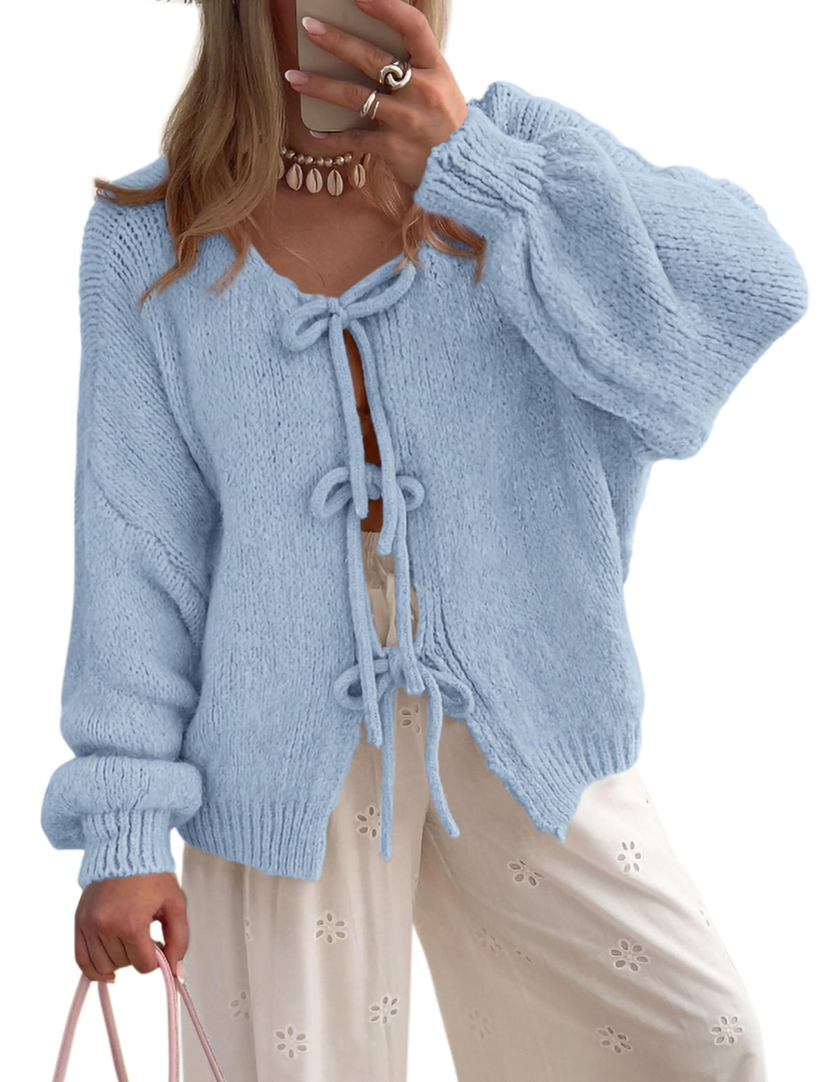 Sisu Couture's Prettygarden Tie Front Bow Cardigan Sweaters - image 20