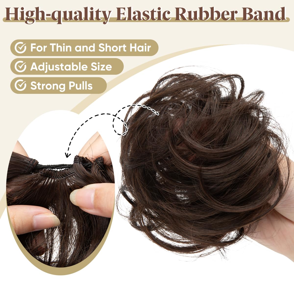 Sisu Couture's Cjl Hair 2pcs Small Cute Messy Bun Hair Piece - image 16