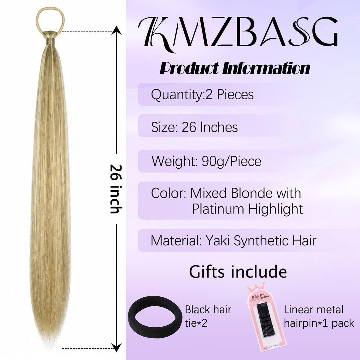 Sisu Couture's 26'' Double Ponytail Extension Set 2 Pcs Diy Braided - image 15