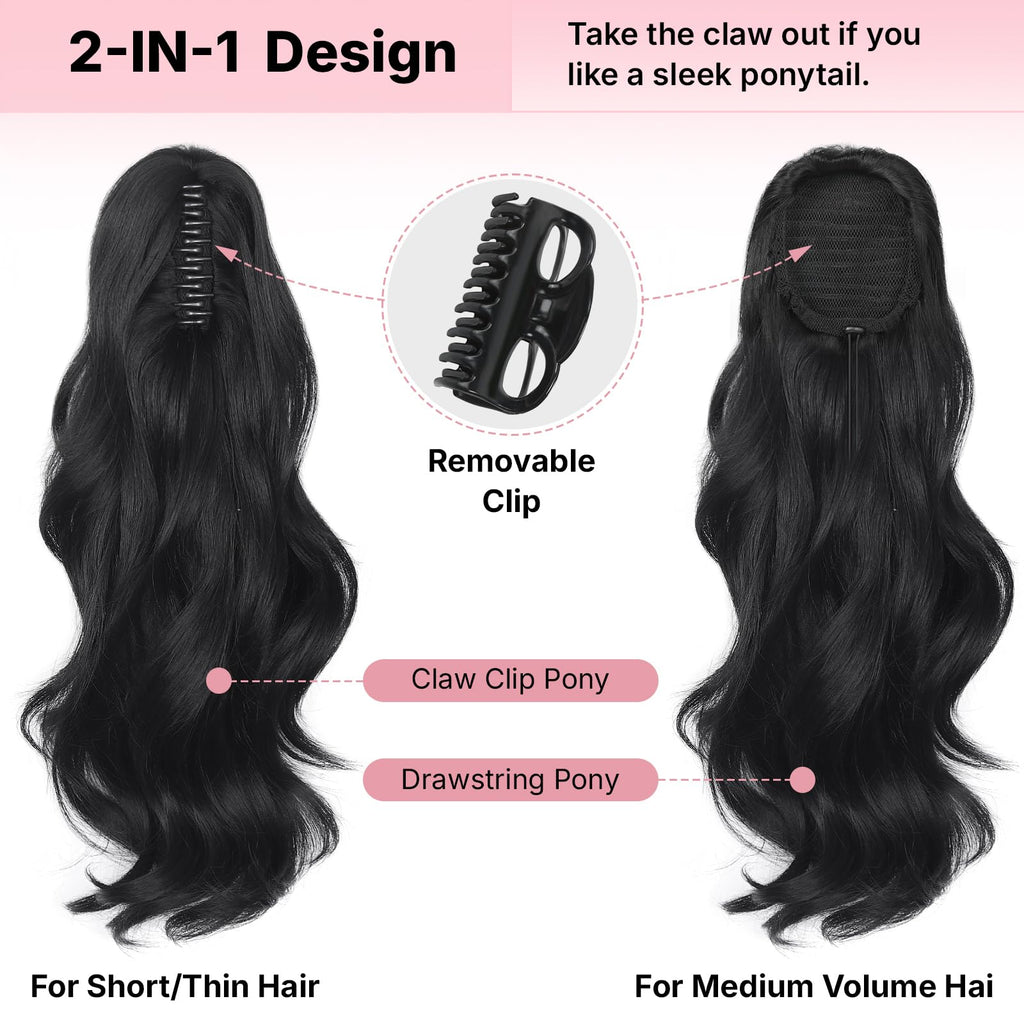 Sisu Couture's 18" Pony Tails Hair Extensions Clip In Ponytail Hair - image 17