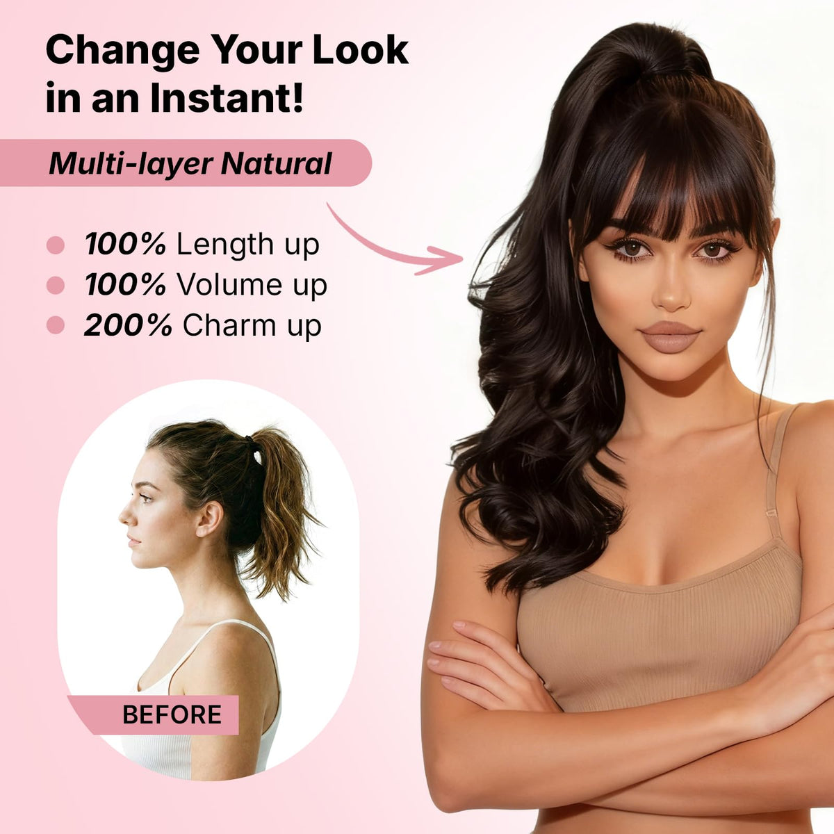 Sisu Couture's 18" Pony Tails Hair Extensions Clip In Ponytail Hair - image 14